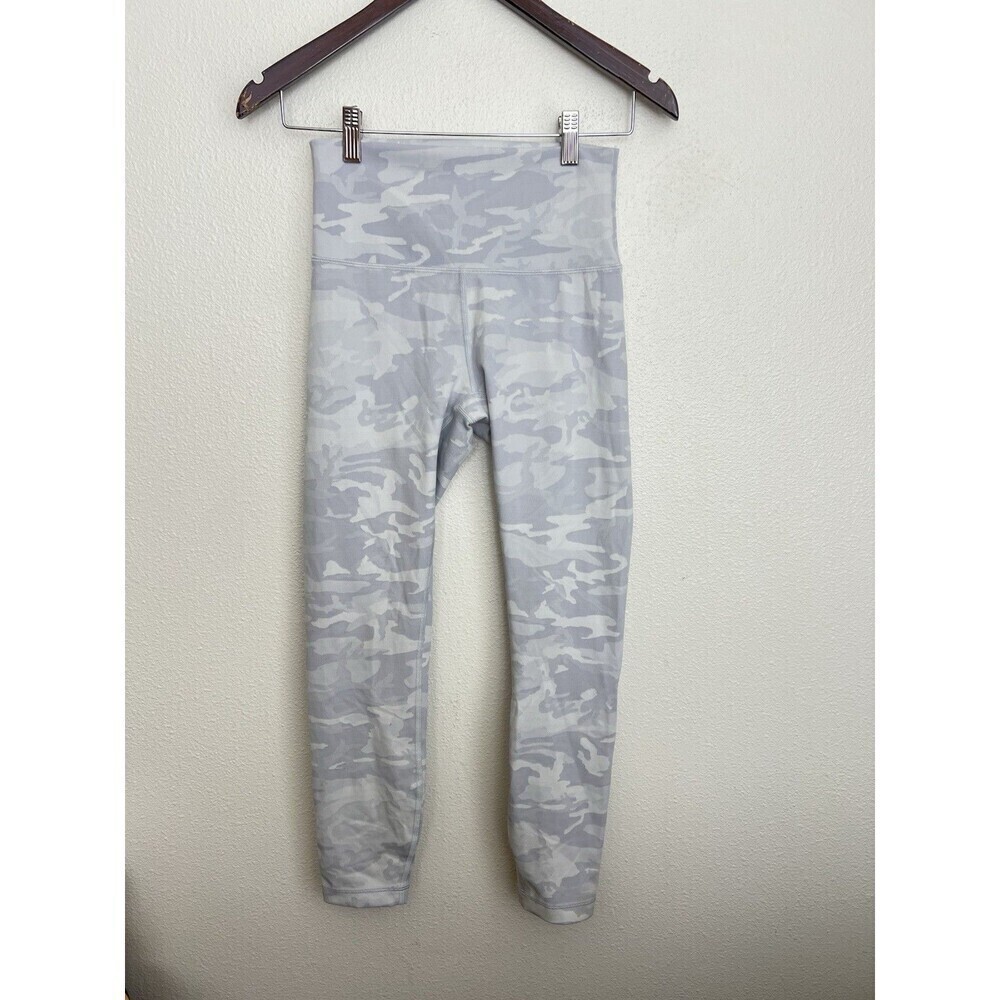 Lululemon Wunder Under High-Rise Tight Sz 6 Incognito Camo Jacquard Alpine White